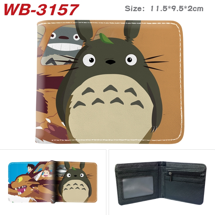 TOTORO Anime color book two-fold leather wallet 11.5X9.5X2CM  WB-3157A