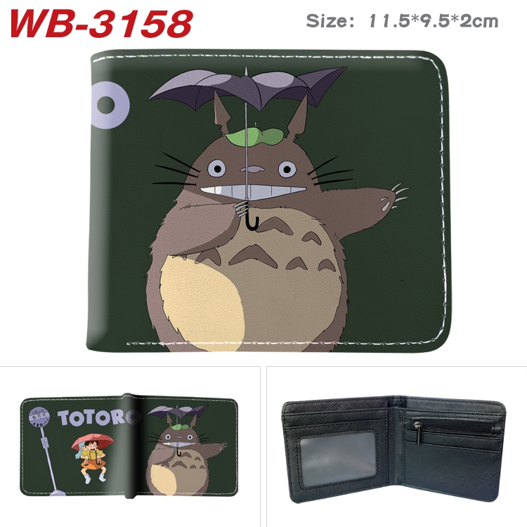 TOTORO Anime color book two-fold leather wallet 11.5X9.5X2CM WB-3158A