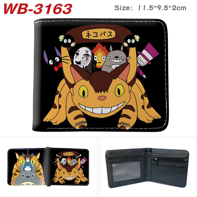 TOTORO Anime color book two-fold leather wallet 11.5X9.5X2CM WB-3163A