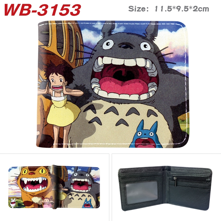 TOTORO Anime color book two-fold leather wallet 11.5X9.5X2CM WB-3153A