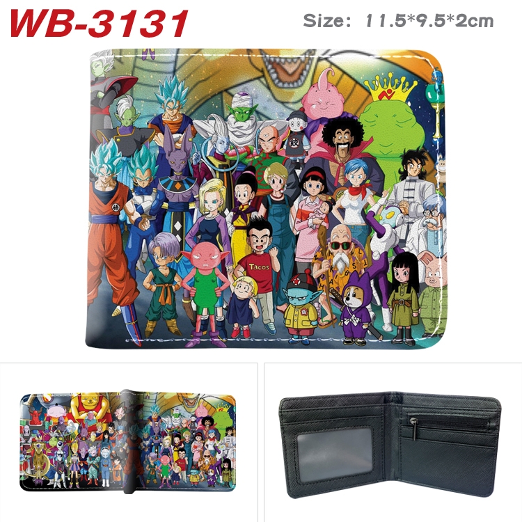 DRAGON BALL Anime color book two-fold leather wallet 11.5X9.5X2CM WB-3070A WB-3131A