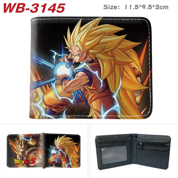 DRAGON BALL Anime color book two-fold leather wallet 11.5X9.5X2CM WB-3070A WB-3145A