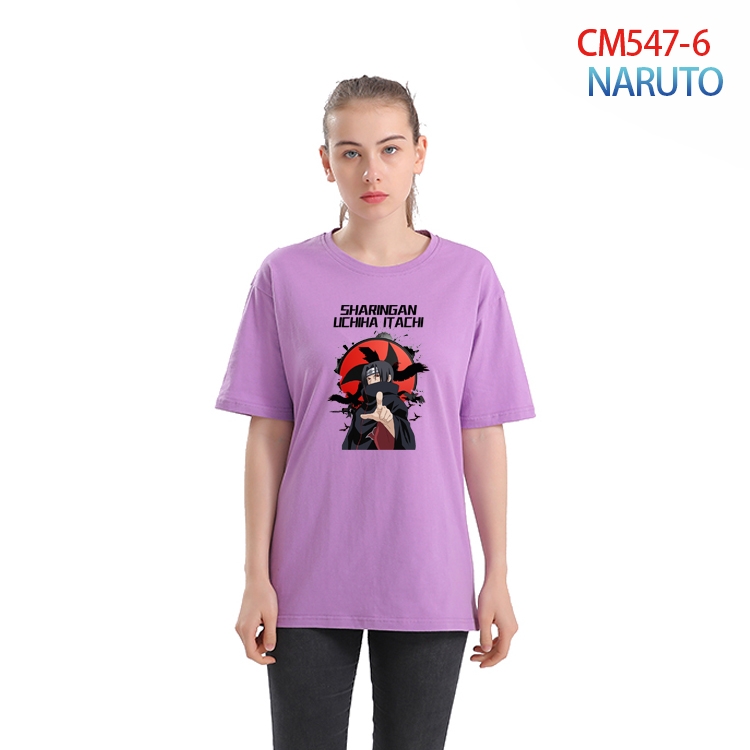Naruto Women's Printed short-sleeved cotton T-shirt from S to 3XL  CM-547-6