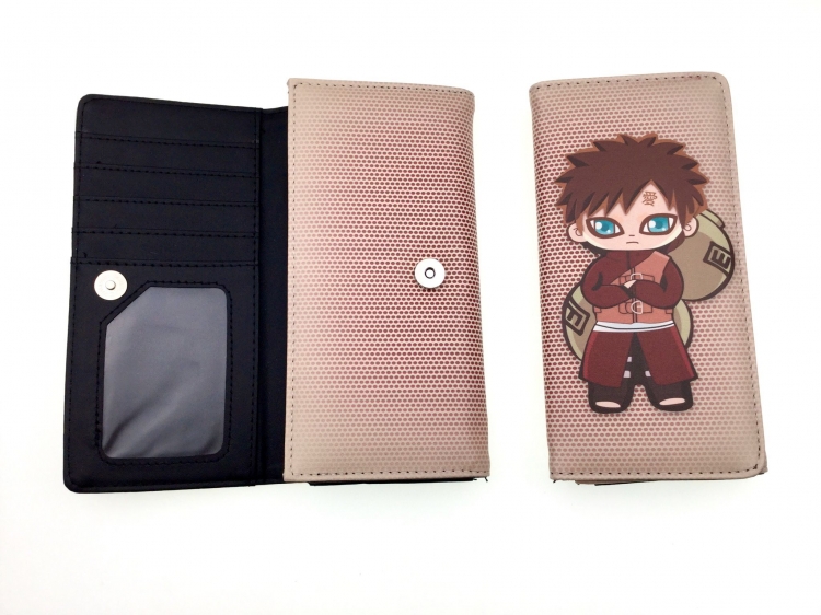 Naruto Anime full color button PU long wallet style D