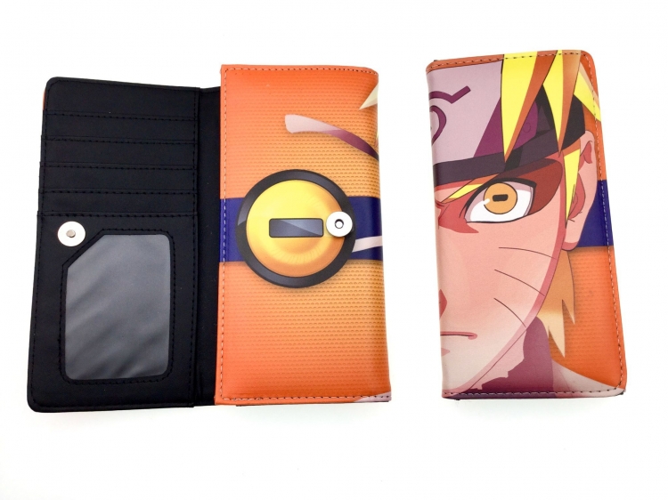 Naruto Anime full color button PU long wallet style C