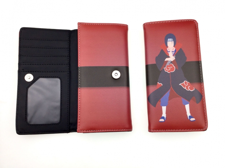 Naruto Anime full color button PU long wallet style B