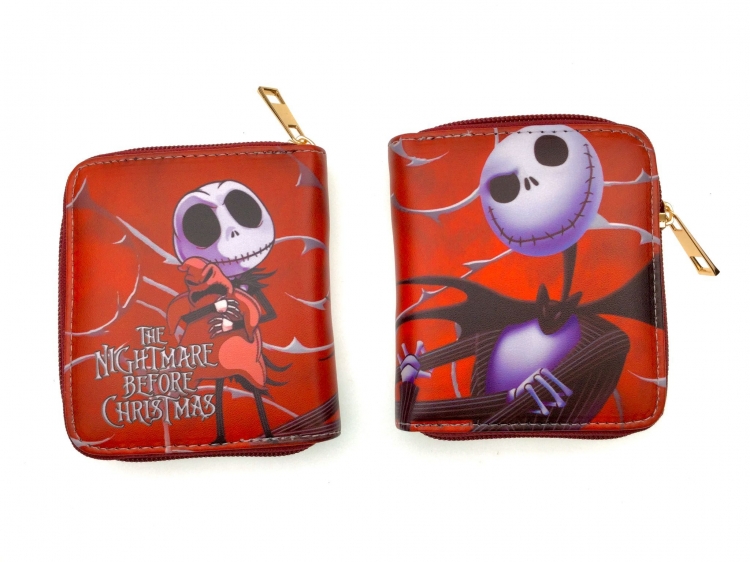 The Nightmare Before Christmas Short zipper card holder wallet  12X10CM