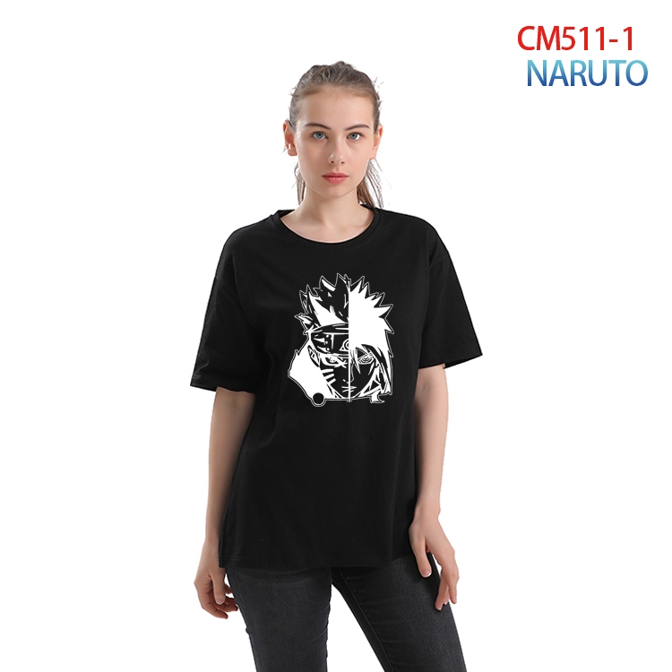 Naruto Women's Printed short-sleeved cotton T-shirt from XS to 3XL  CM-511-1