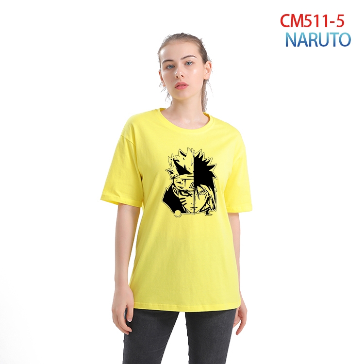 Naruto Women's Printed short-sleeved cotton T-shirt from XS to 3XL  CM-511-5