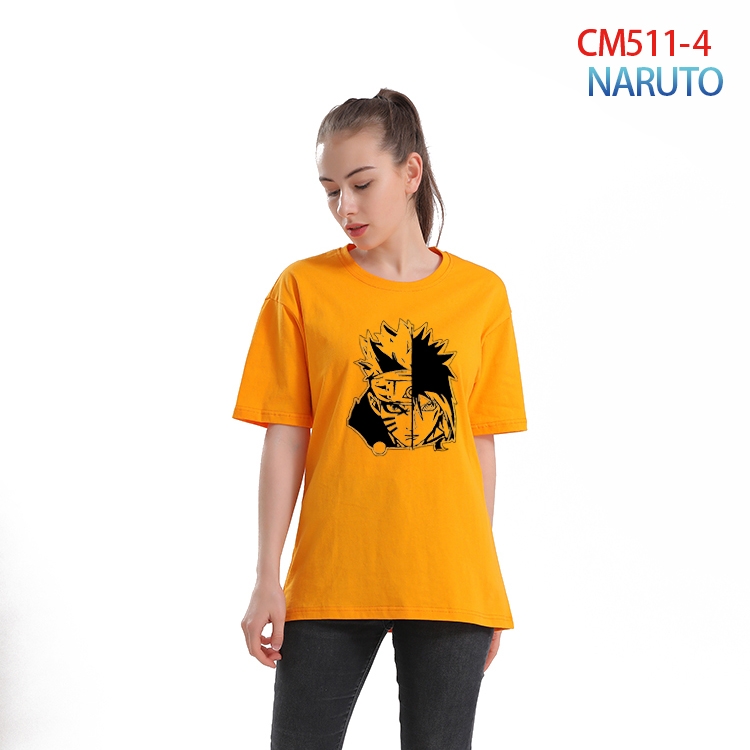 Naruto Women's Printed short-sleeved cotton T-shirt from XS to 3XL  CM-511-4