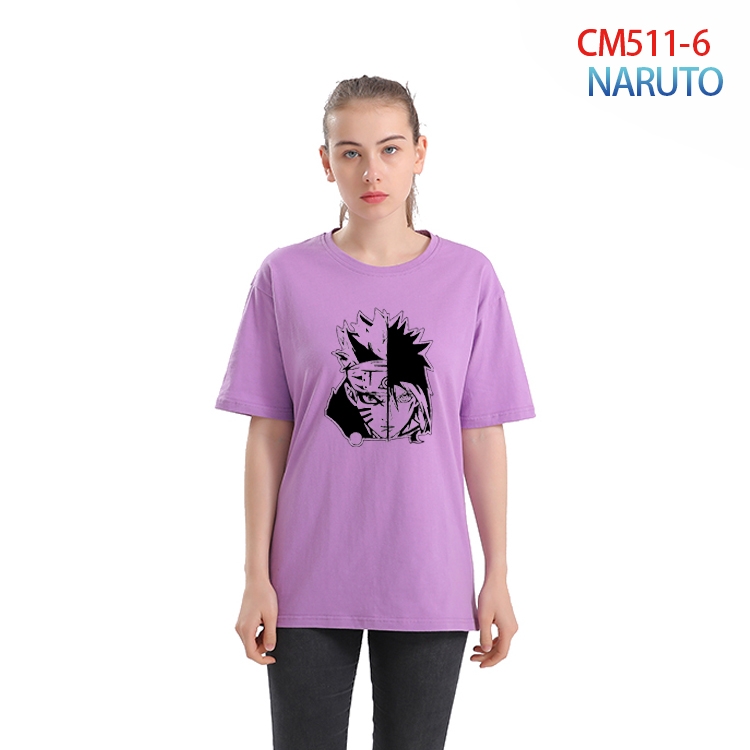 Naruto Women's Printed short-sleeved cotton T-shirt from XS to 3XL  CM-511-6