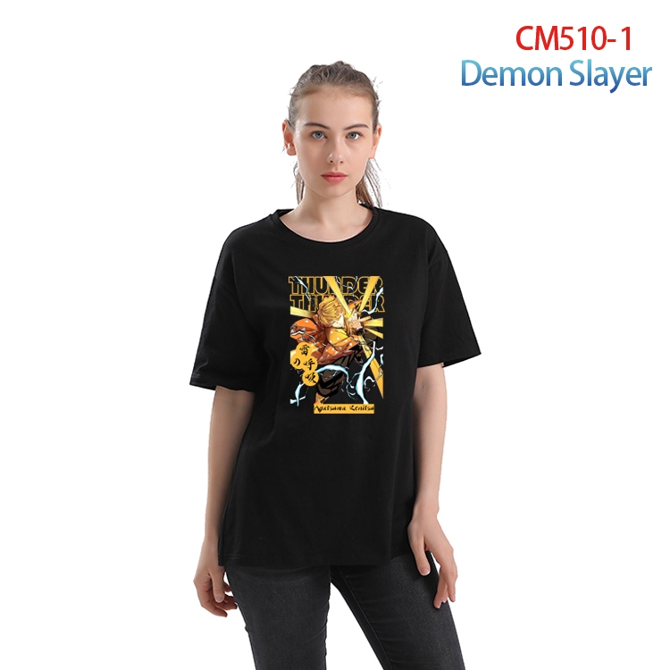 Demon Slayer Kimets Women's Printed short-sleeved cotton T-shirt from XS to 3XL  CM-510-1