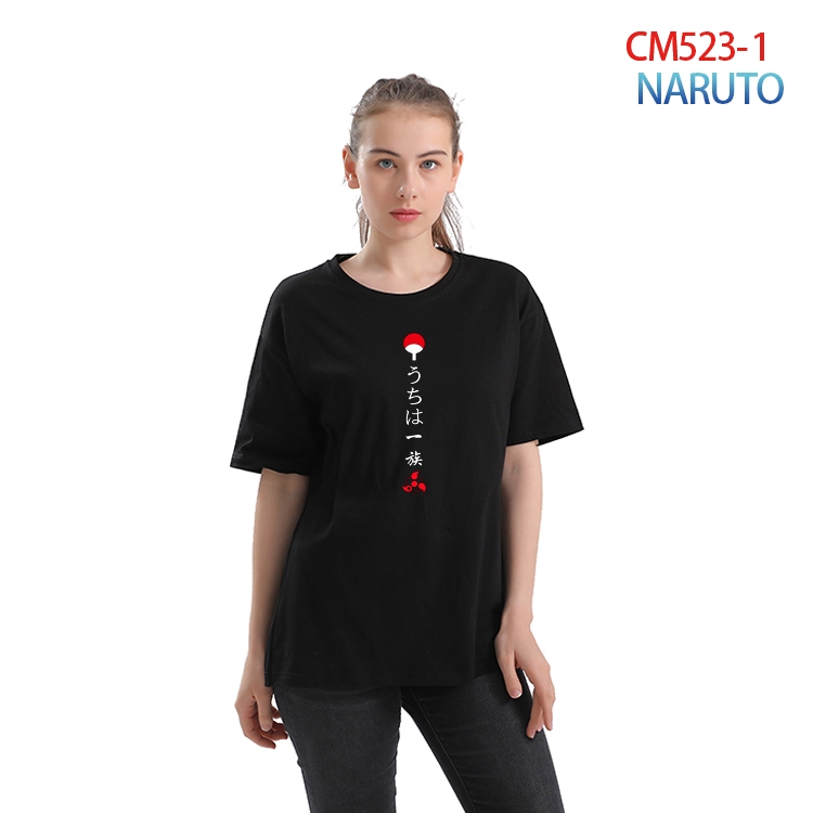 Naruto Women's Printed short-sleeved cotton T-shirt from XS to 3XL  CM-523-1