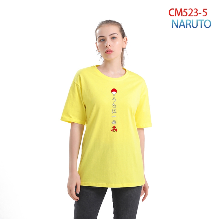 Naruto Women's Printed short-sleeved cotton T-shirt from XS to 3XL  CM-523-5