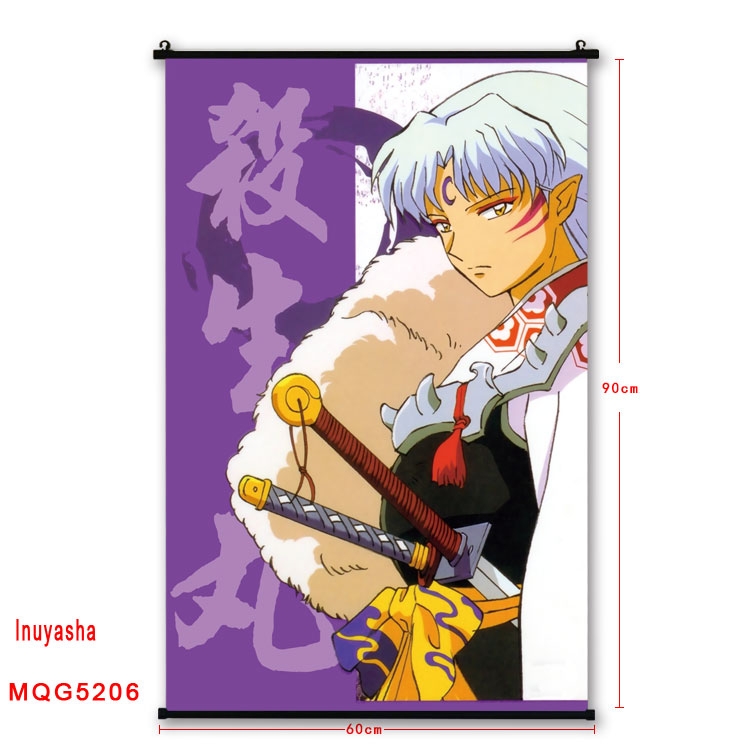 Inuyasha Plastic pole cloth painting Wall Scroll 60X90CM preorder 3 days  MQG5206