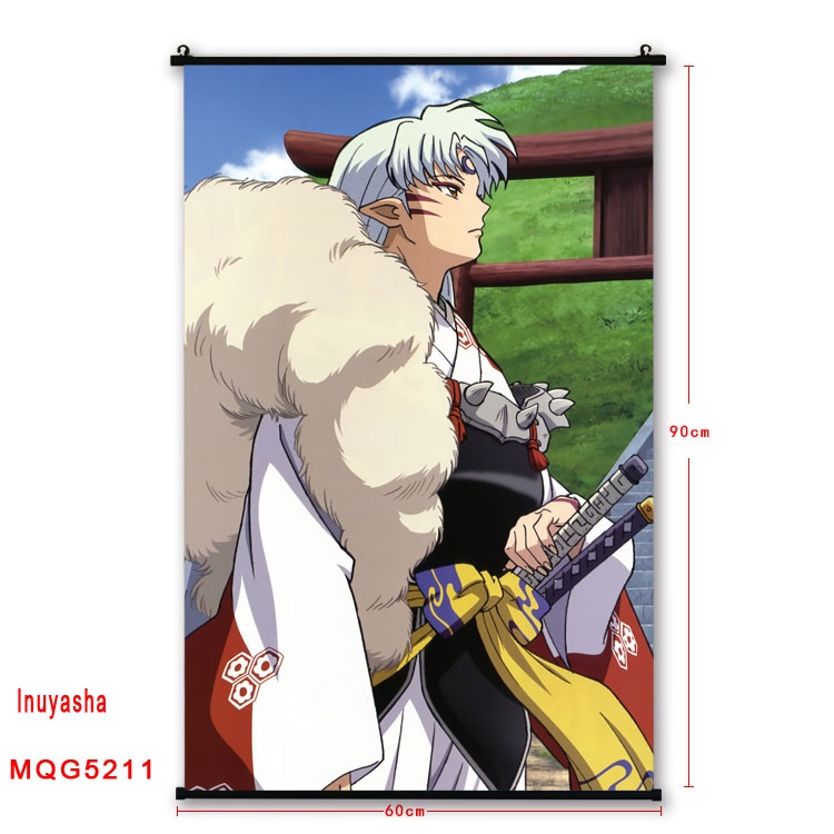 Inuyasha Plastic pole cloth painting Wall Scroll 60X90CM preorder 3 days  MQG5211