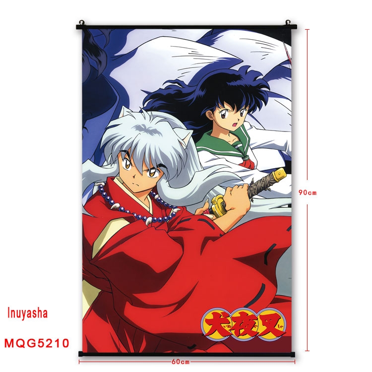 Inuyasha Plastic pole cloth painting Wall Scroll 60X90CM preorder 3 days    MQG5210