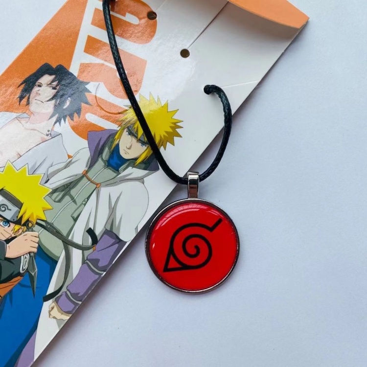  Naruto Leather rope necklace pendant jewelry