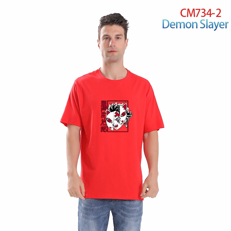 Demon Slayer Kimets Printed short-sleeved cotton T-shirt from S to 4XL  CM-734-2