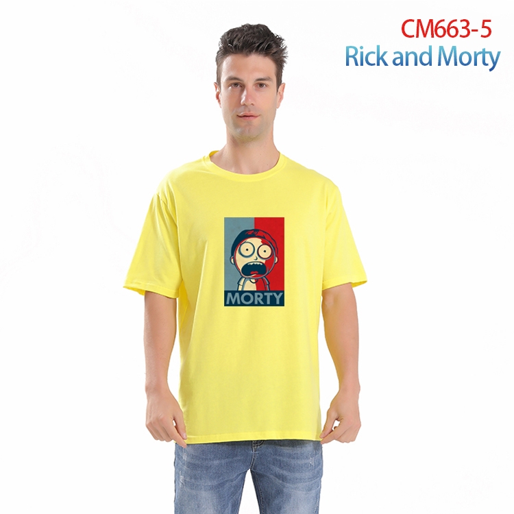 Rick and Morty Printed short-sleeved cotton T-shirt from S to 4XL  CM-663-5
