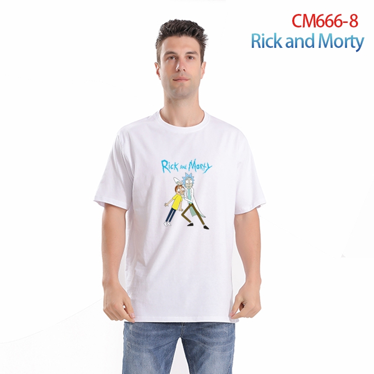 Rick and Morty Printed short-sleeved cotton T-shirt from S to 4XL  CM-666-8