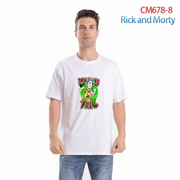 Rick and Morty Printed short-sleeved cotton T-shirt from S to 4XL  CM-678-8