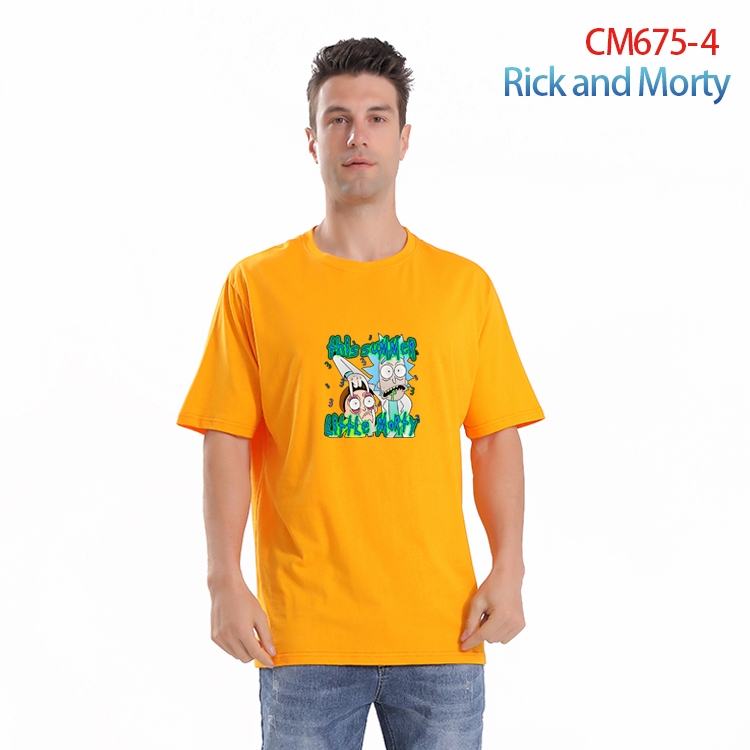 Rick and Morty Printed short-sleeved cotton T-shirt from S to 4XL  CM-675-4