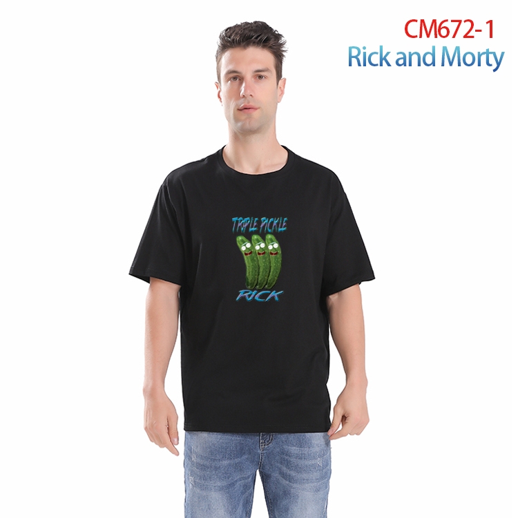 Rick and Morty Printed short-sleeved cotton T-shirt from S to 4XL CM-672-1