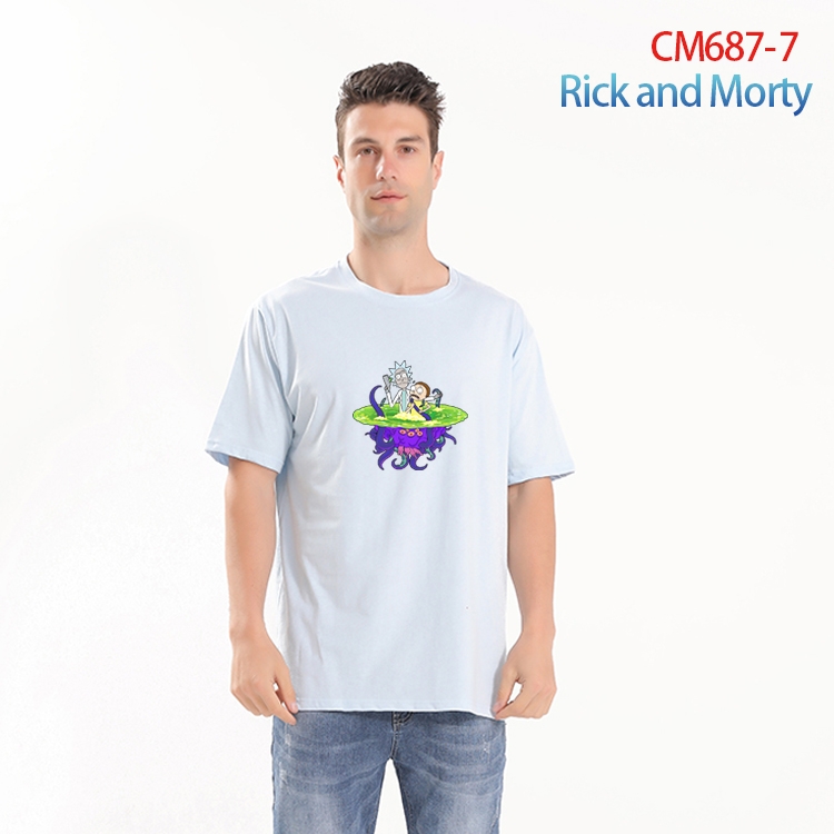 Rick and Morty Printed short-sleeved cotton T-shirt from S to 4XL  CM-687-7