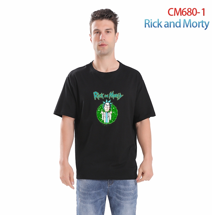 Rick and Morty Printed short-sleeved cotton T-shirt from S to 4XL  CM-680-1
