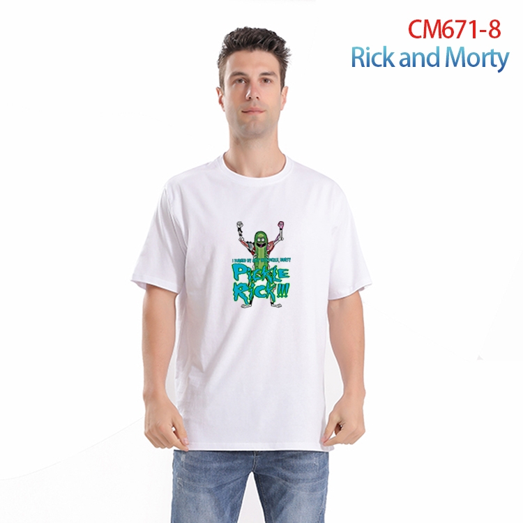 Rick and Morty Printed short-sleeved cotton T-shirt from S to 4XL  CM-671-8