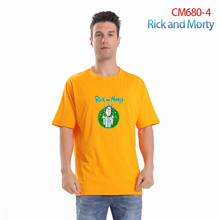 Rick and Morty Printed short-sleeved cotton T-shirt from S to 4XL  CM-680-4