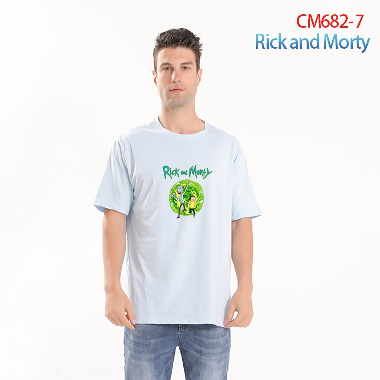 Rick and Morty Printed short-sleeved cotton T-shirt from S to 4XL  CM-682-7