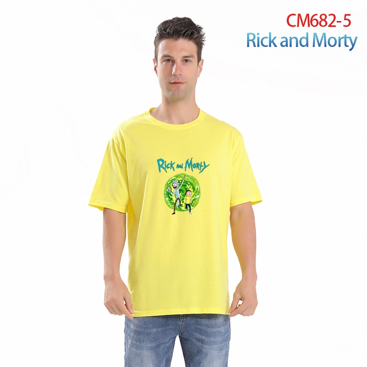 Rick and Morty Printed short-sleeved cotton T-shirt from S to 4XL CM-682-5