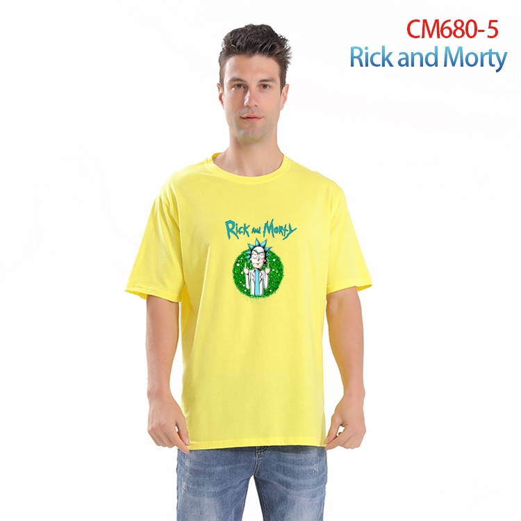 Rick and Morty Printed short-sleeved cotton T-shirt from S to 4XL CM-680-5