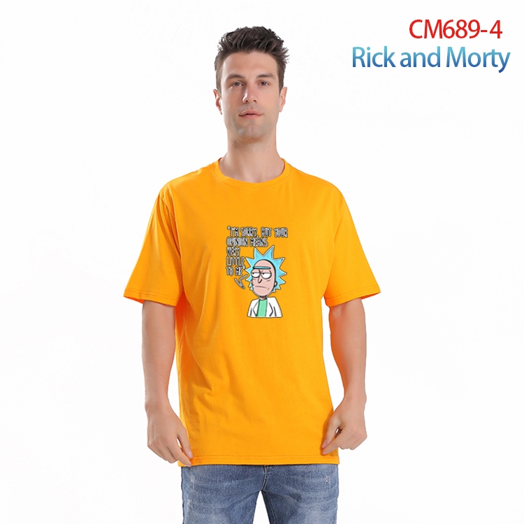 Rick and Morty Printed short-sleeved cotton T-shirt from S to 4XL CM-689-4