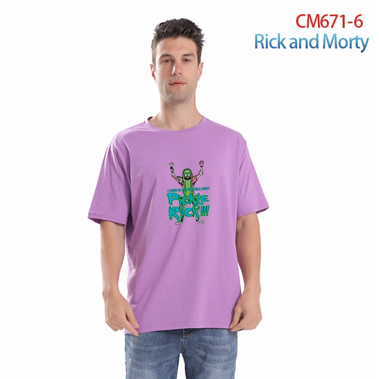 Rick and Morty Printed short-sleeved cotton T-shirt from S to 4XL  CM-671-6