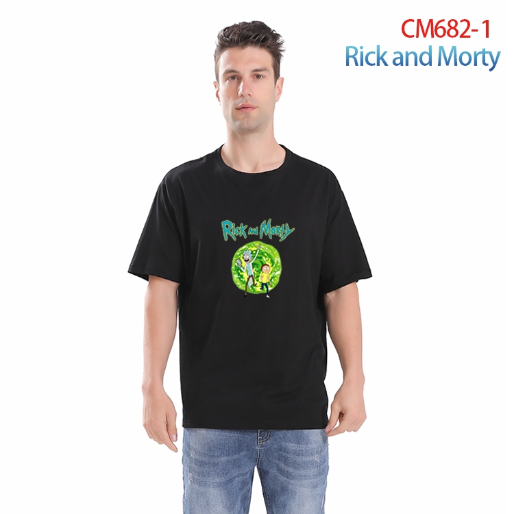 Rick and Morty Printed short-sleeved cotton T-shirt from S to 4XL CM-682-1