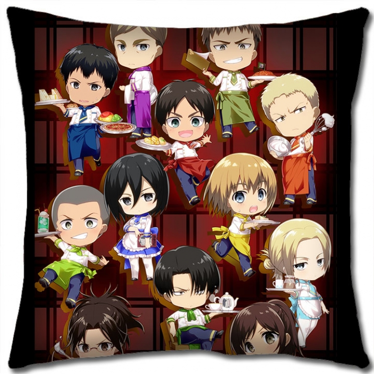 Shingeki no Kyojin Anime square full-color pillow cushion 45X45CM NO FILLING  J12-245