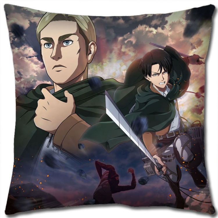 Shingeki no Kyojin Anime square full-color pillow cushion 45X45CM NO FILLING  J12-246