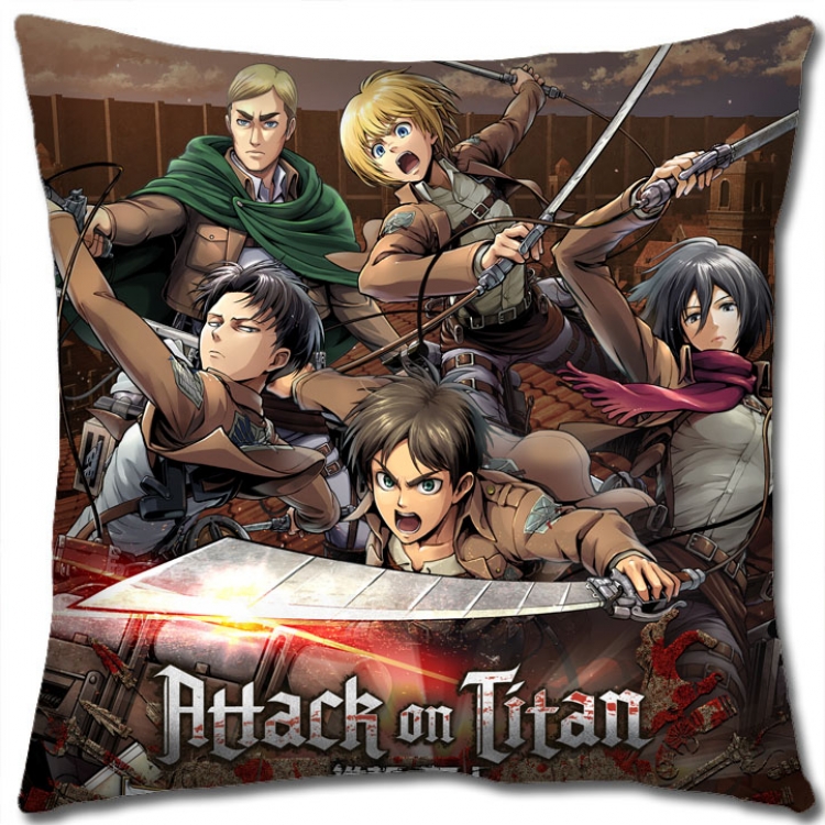 Shingeki no Kyojin Anime square full-color pillow cushion 45X45CM NO FILLING J12-218