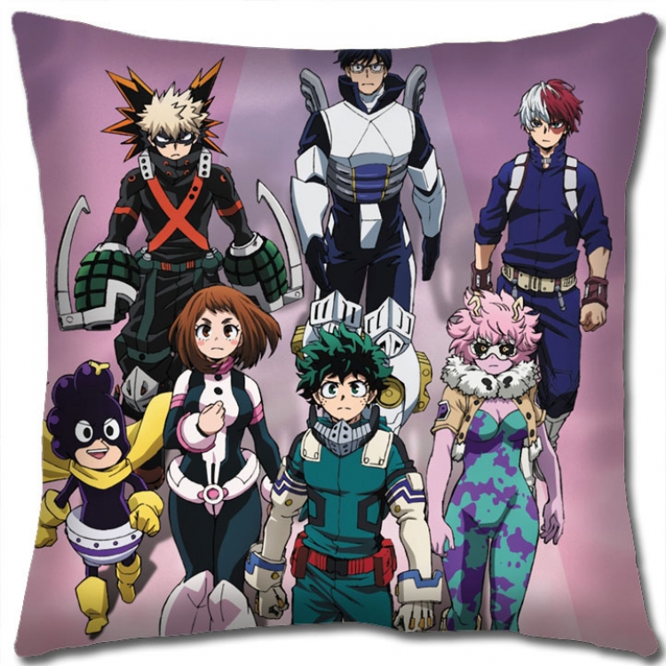 Hero Academia Anime square full-color pillow cushion 45X45CM NO FILLING  w9-411