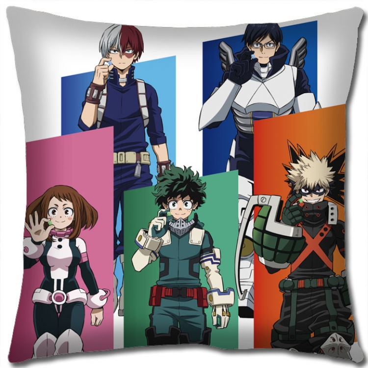 Hero Academia Anime square full-color pillow cushion 45X45CM NO FILLING w9-348