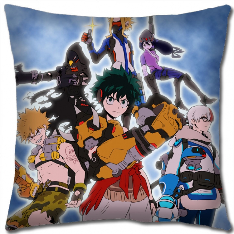 Hero Academia Anime square full-color pillow cushion 45X45CM NO FILLING  w9-369