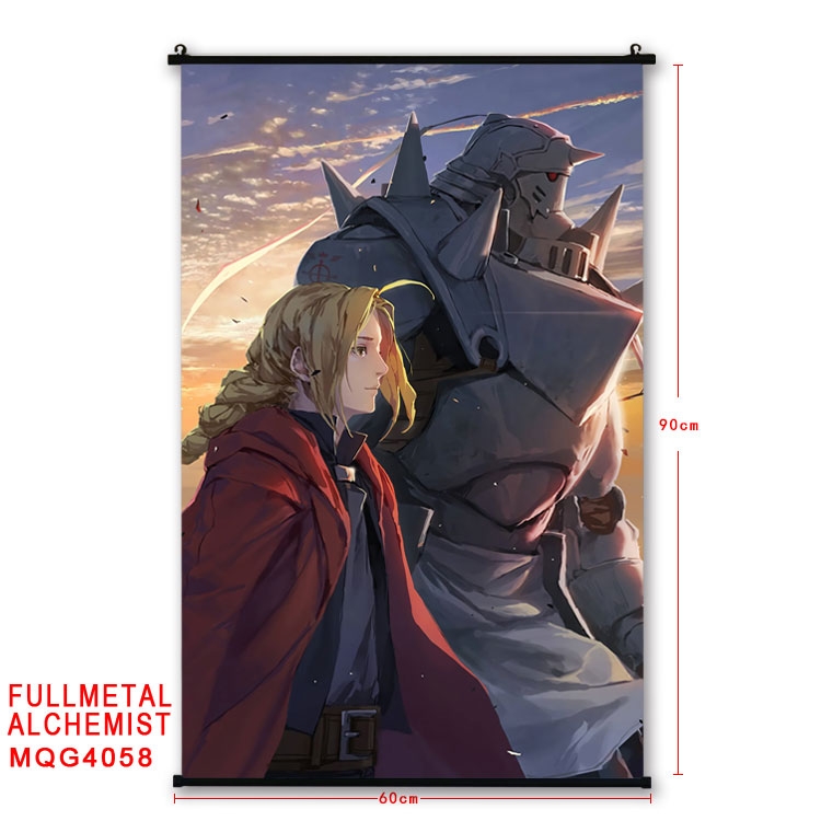 Fullmetal Alchemist  Anime Plastic rod Cloth painting Wall Scroll 60X90CM  MQG-4058