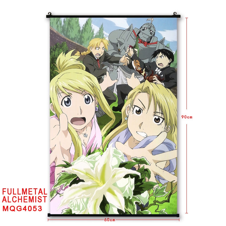 Fullmetal Alchemist  Anime Plastic rod Cloth painting Wall Scroll 60X90CM  MQG-4053
