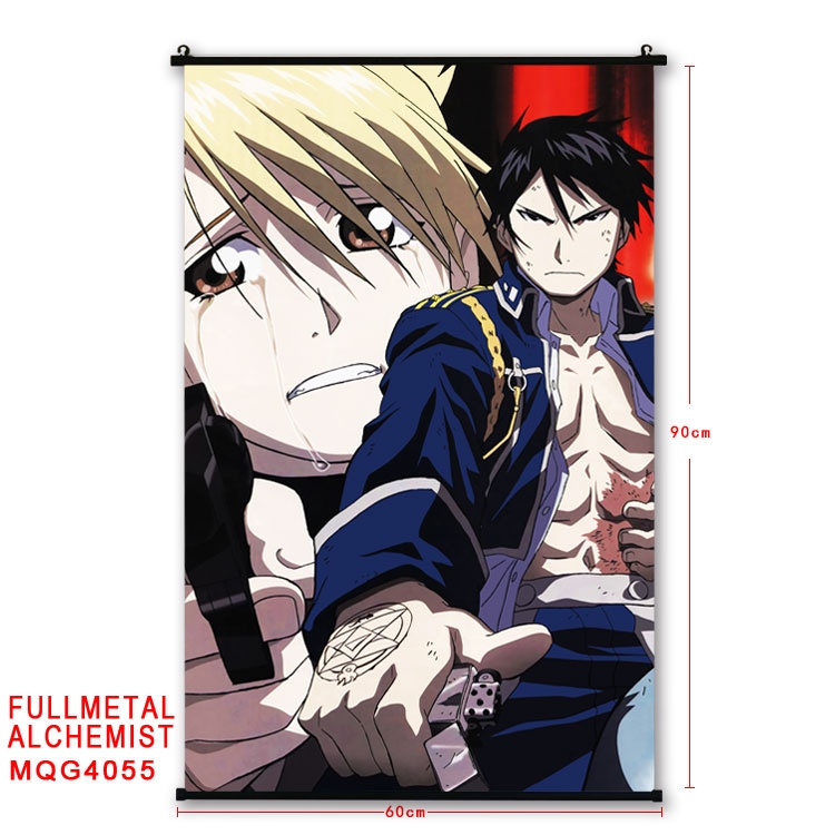 Fullmetal Alchemist  Anime Plastic rod Cloth painting Wall Scroll 60X90CM  MQG-4055