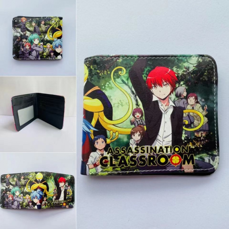 Ansatsu Kyoushitsu Assassination Classroom  Full color two fold short wallet purse 11X9.5CM 60G