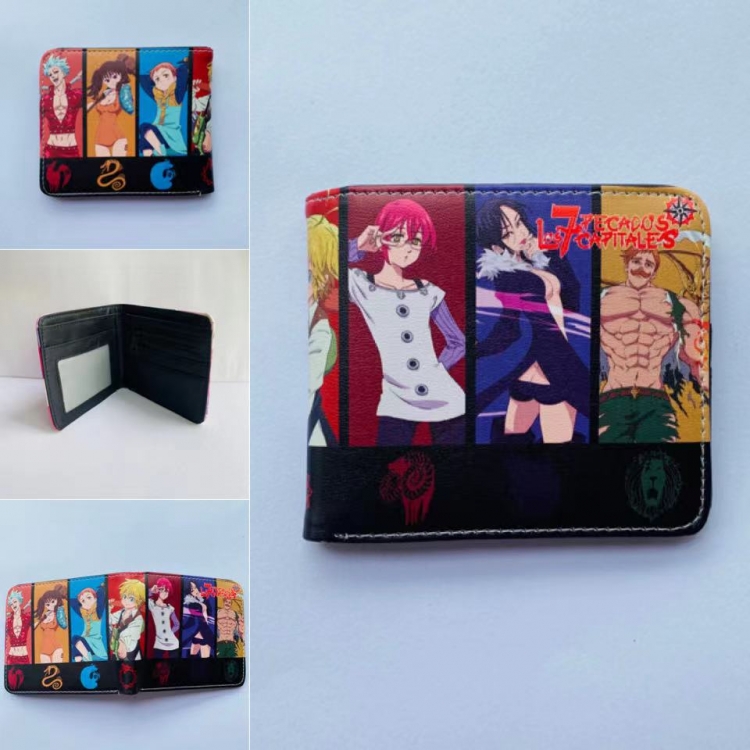 The Seven Deadly Sins Full color two fold short wallet purse 11X9.5CM 60G style A