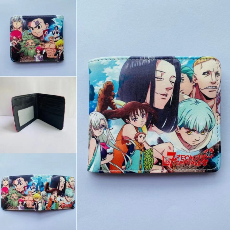 The Seven Deadly Sins Full color two fold short wallet purse 11X9.5CM 60G style B